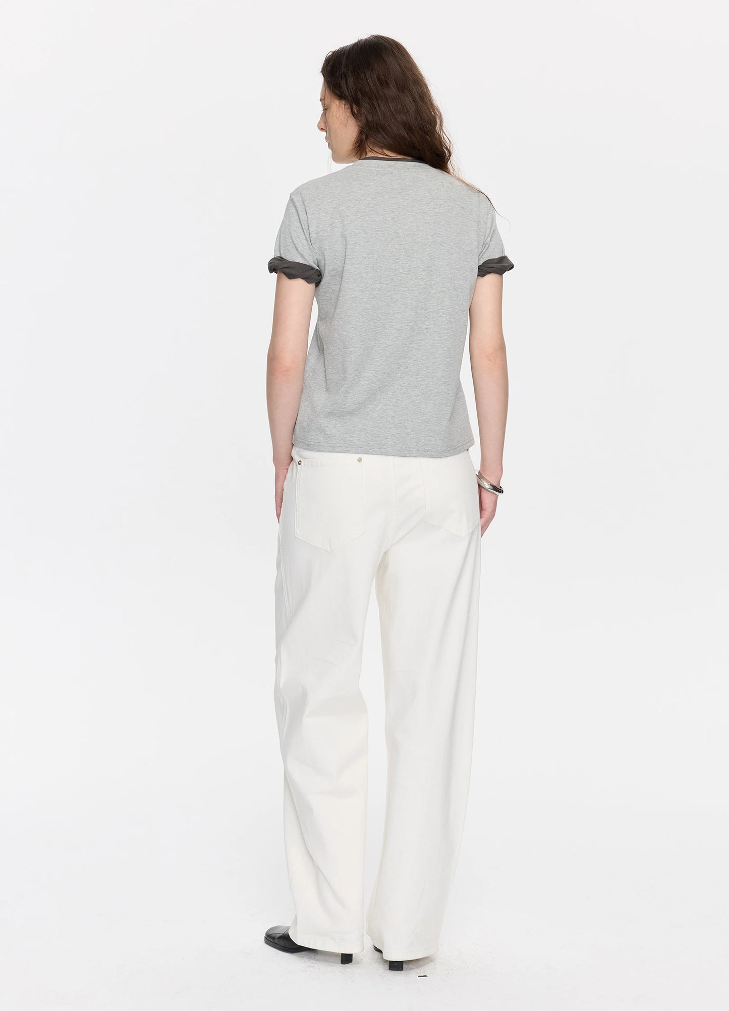 Curved White Denims