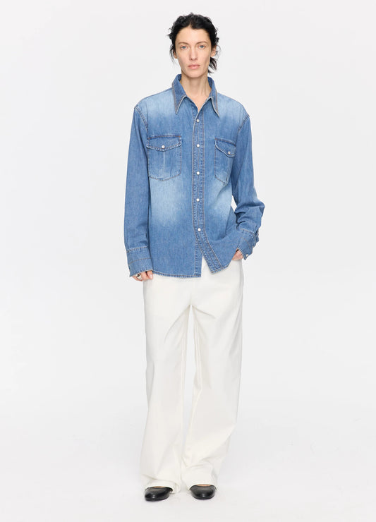 Curved White Denims