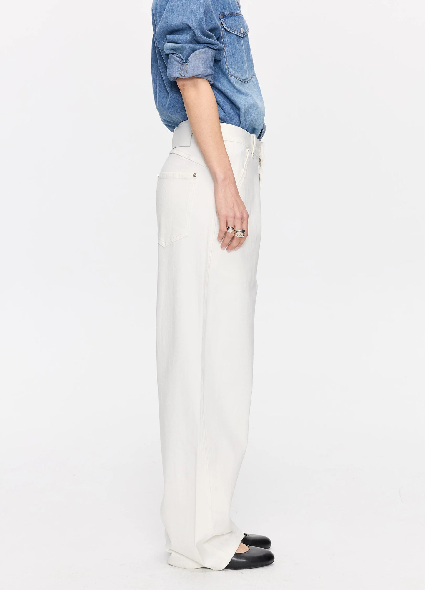 Curved White Denims