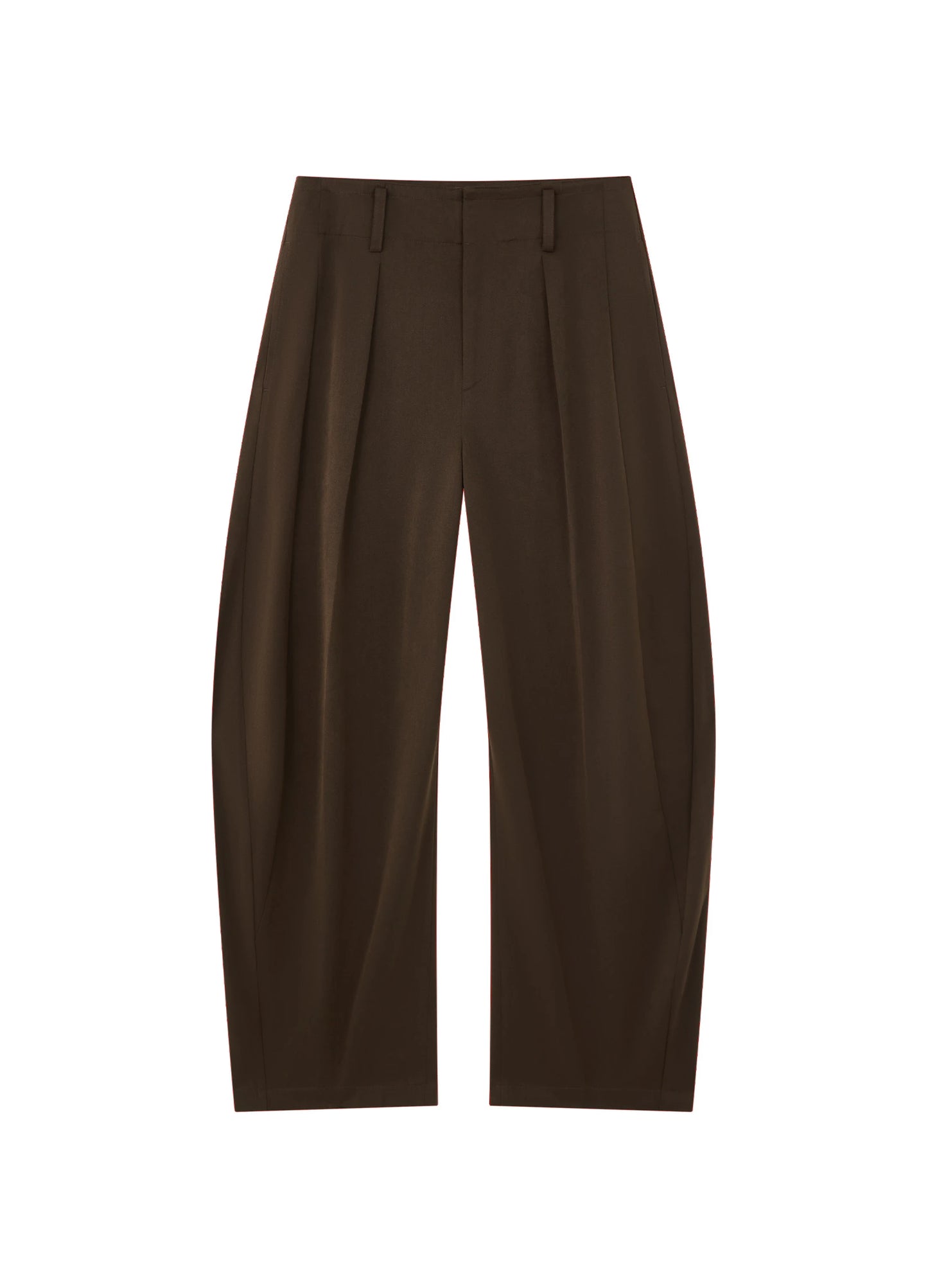 Curved Wool Trousers