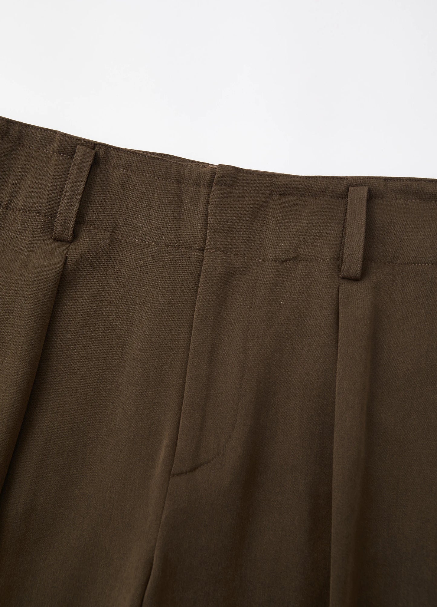 Curved Wool Trousers