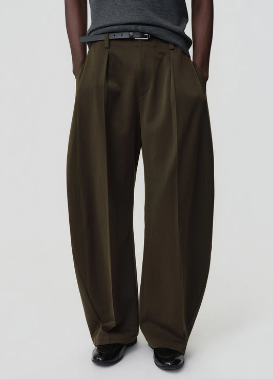 Curved Wool Trousers