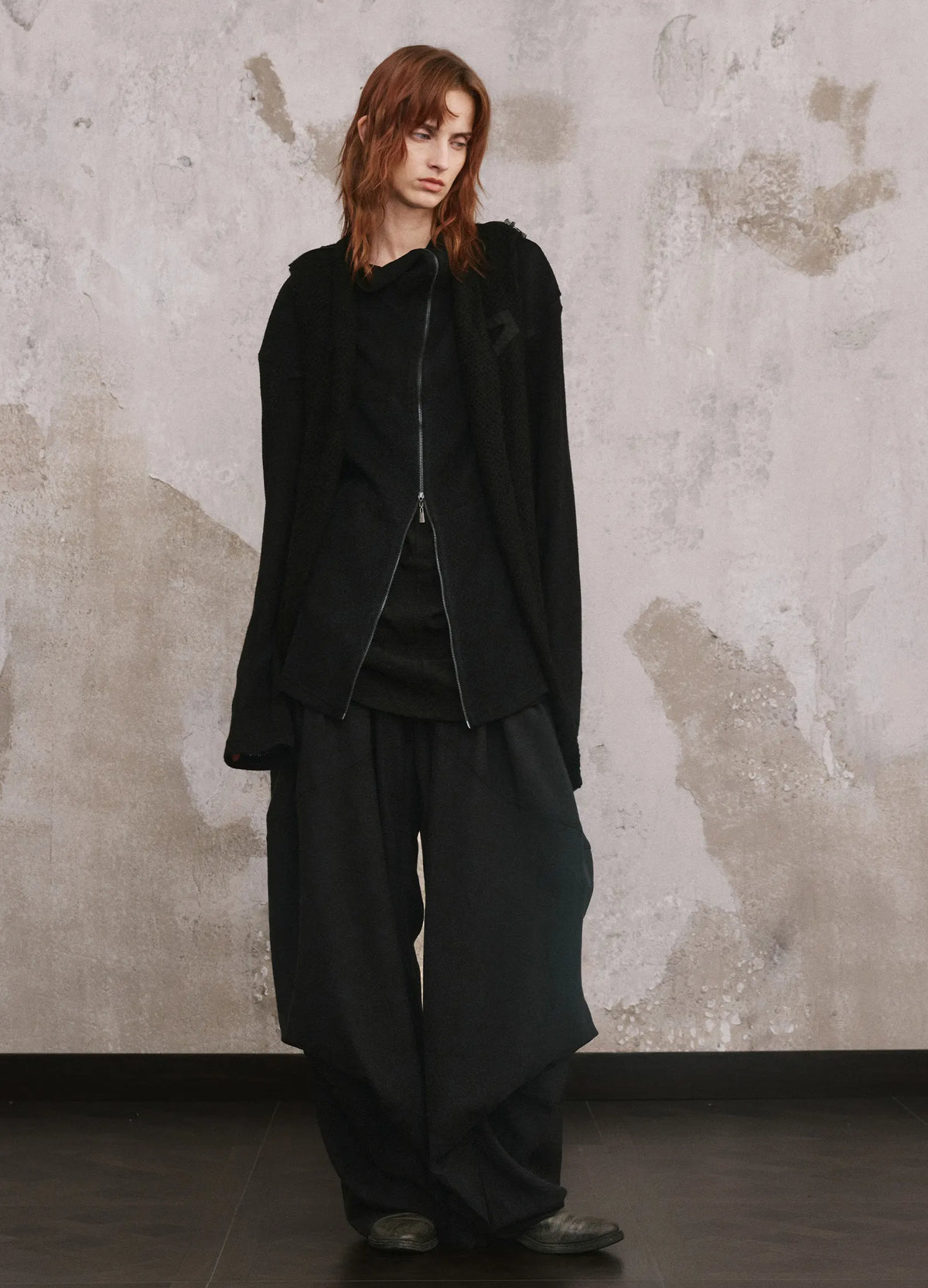 Curved Zip Cardigan