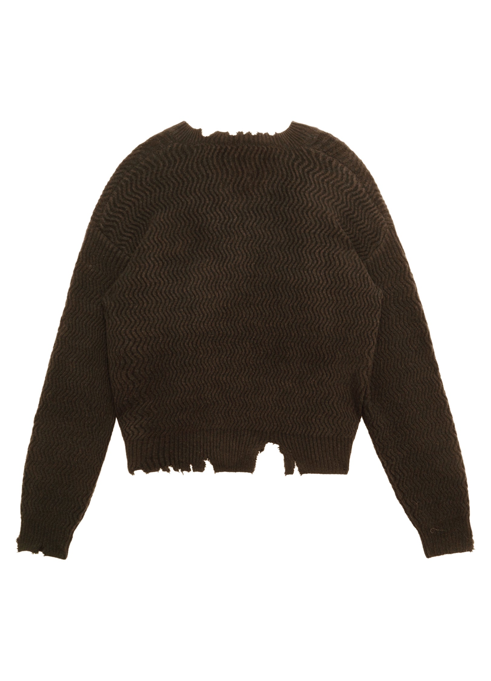 Distressed Wool V Sweater – VERSEAS