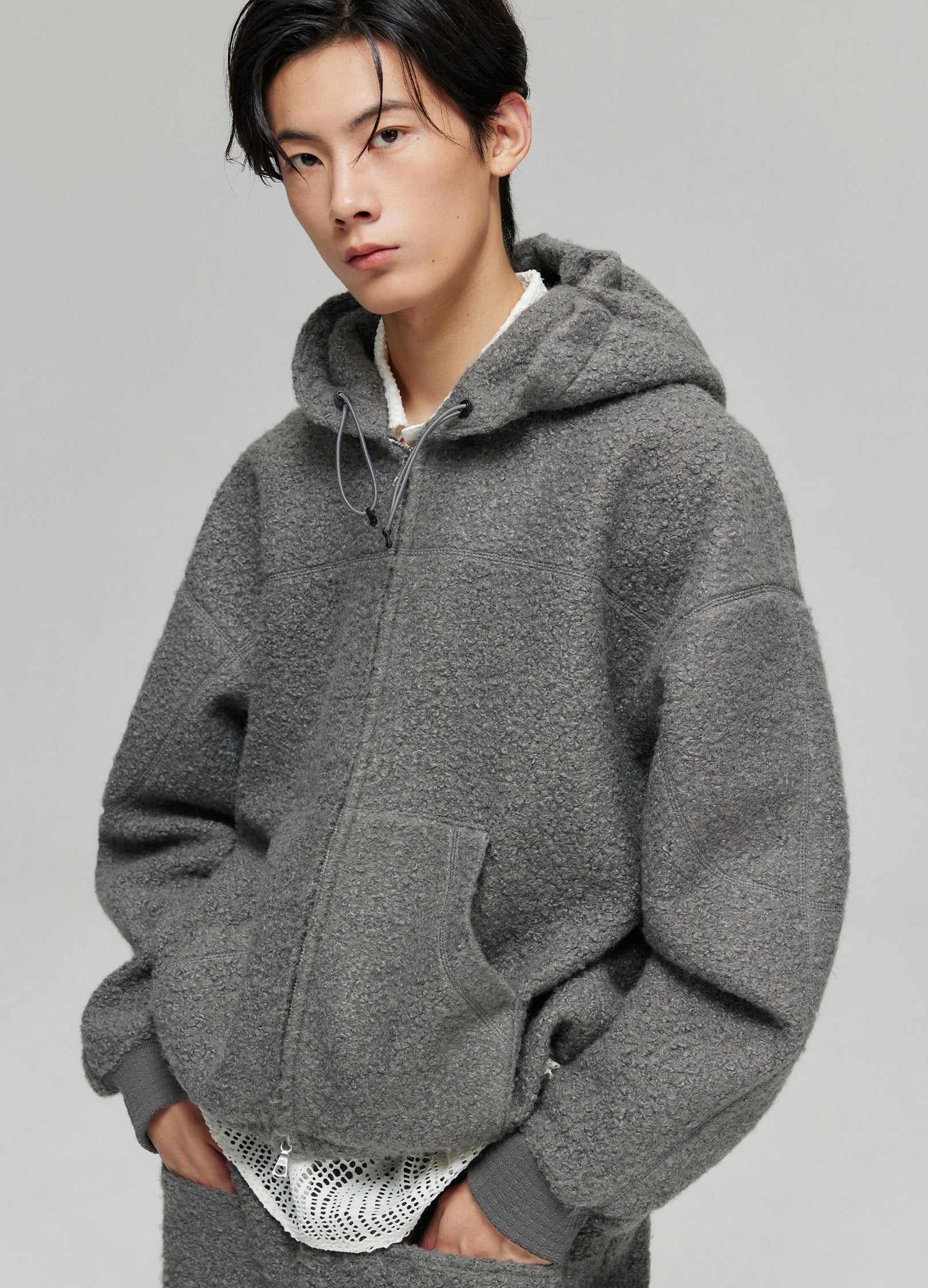 Double Zip Fleece Hooded Jacket – VERSEAS
