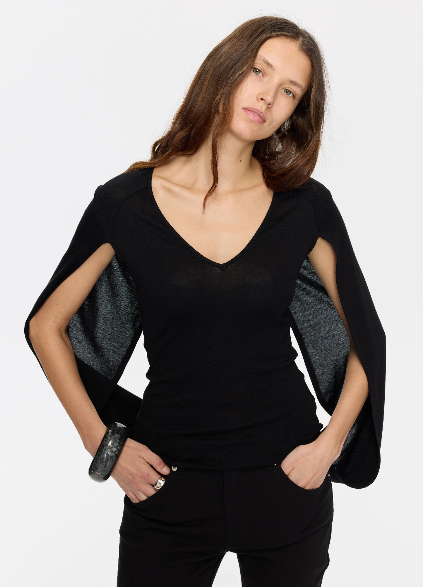 Deep V Cape Top