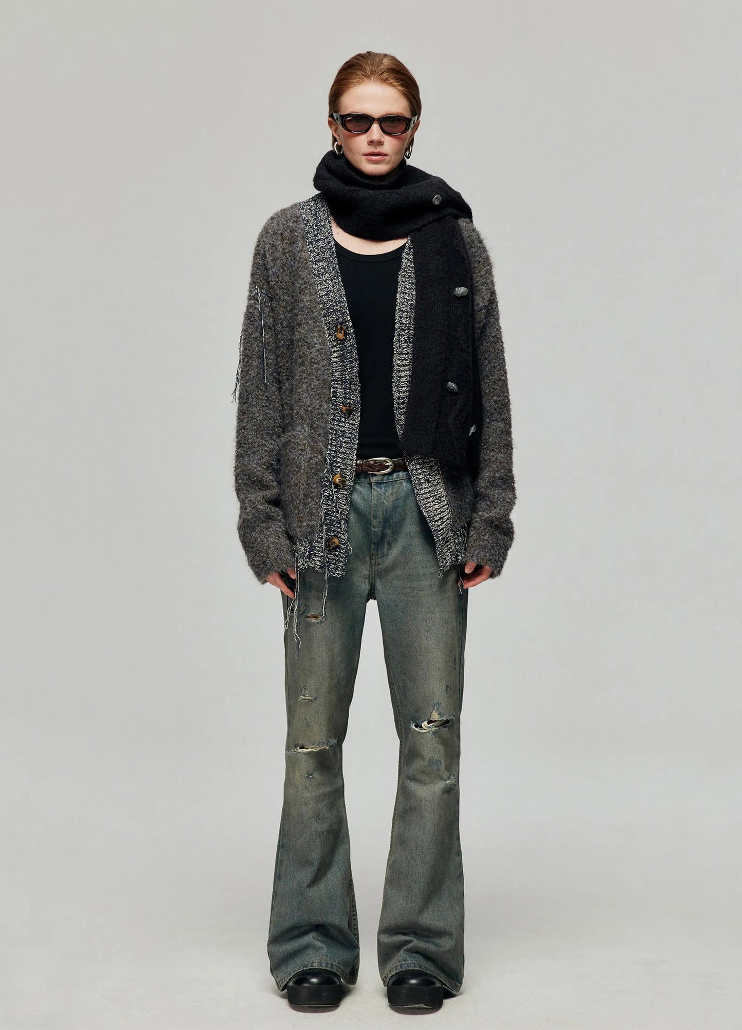 Distressed Wide Flares