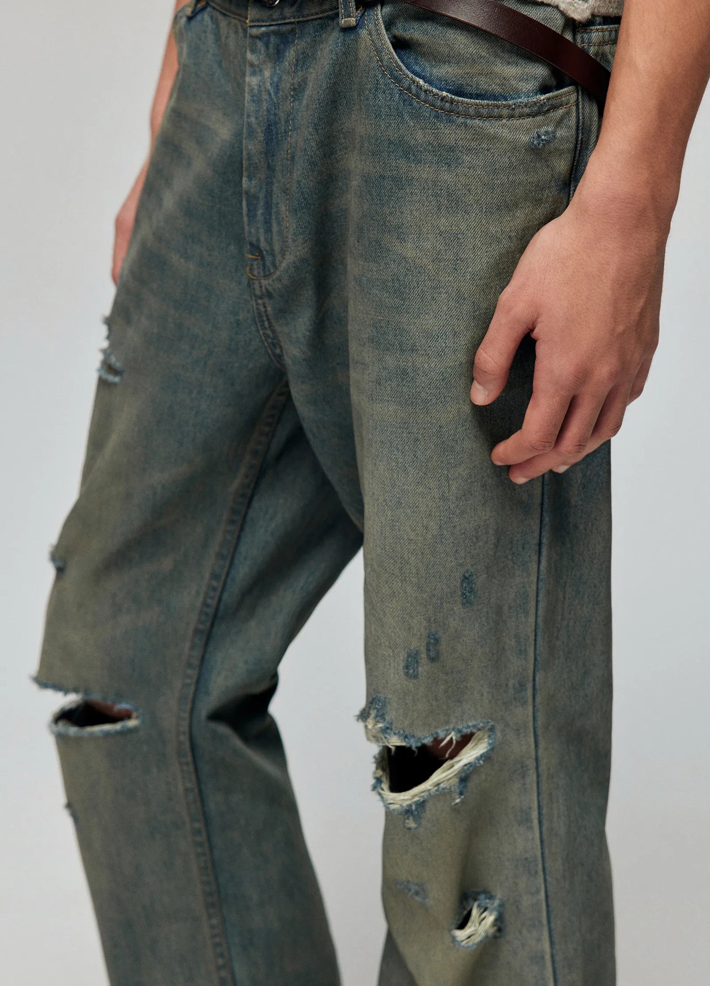 Distressed Wide Flares
