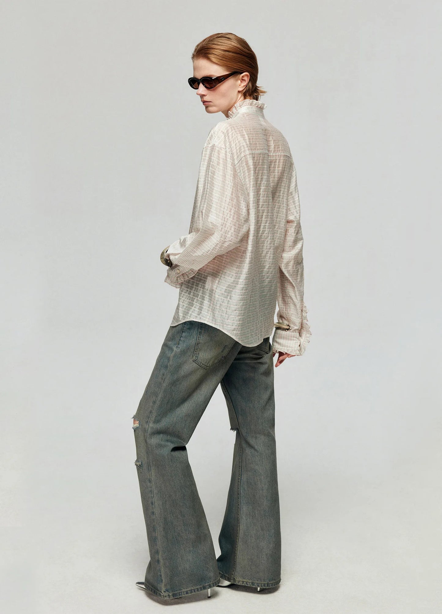 Distressed Wide Flares