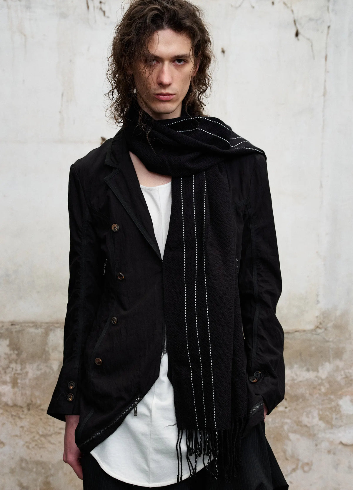 Double Breasted Zip Blazer