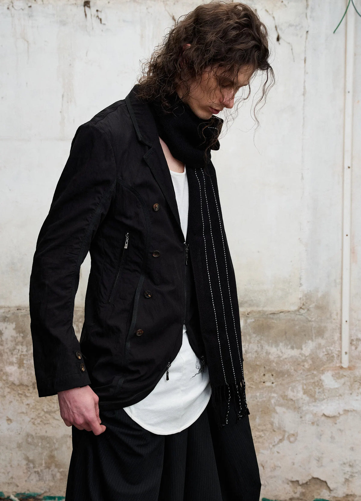 Double Breasted Zip Blazer