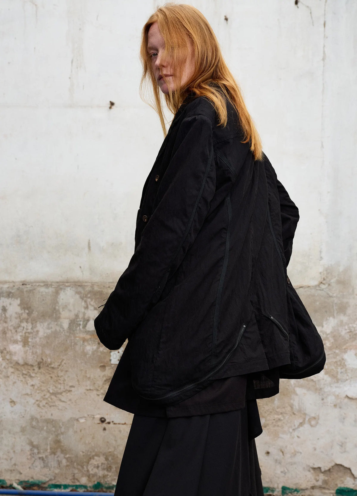 Double Breasted Zip Blazer