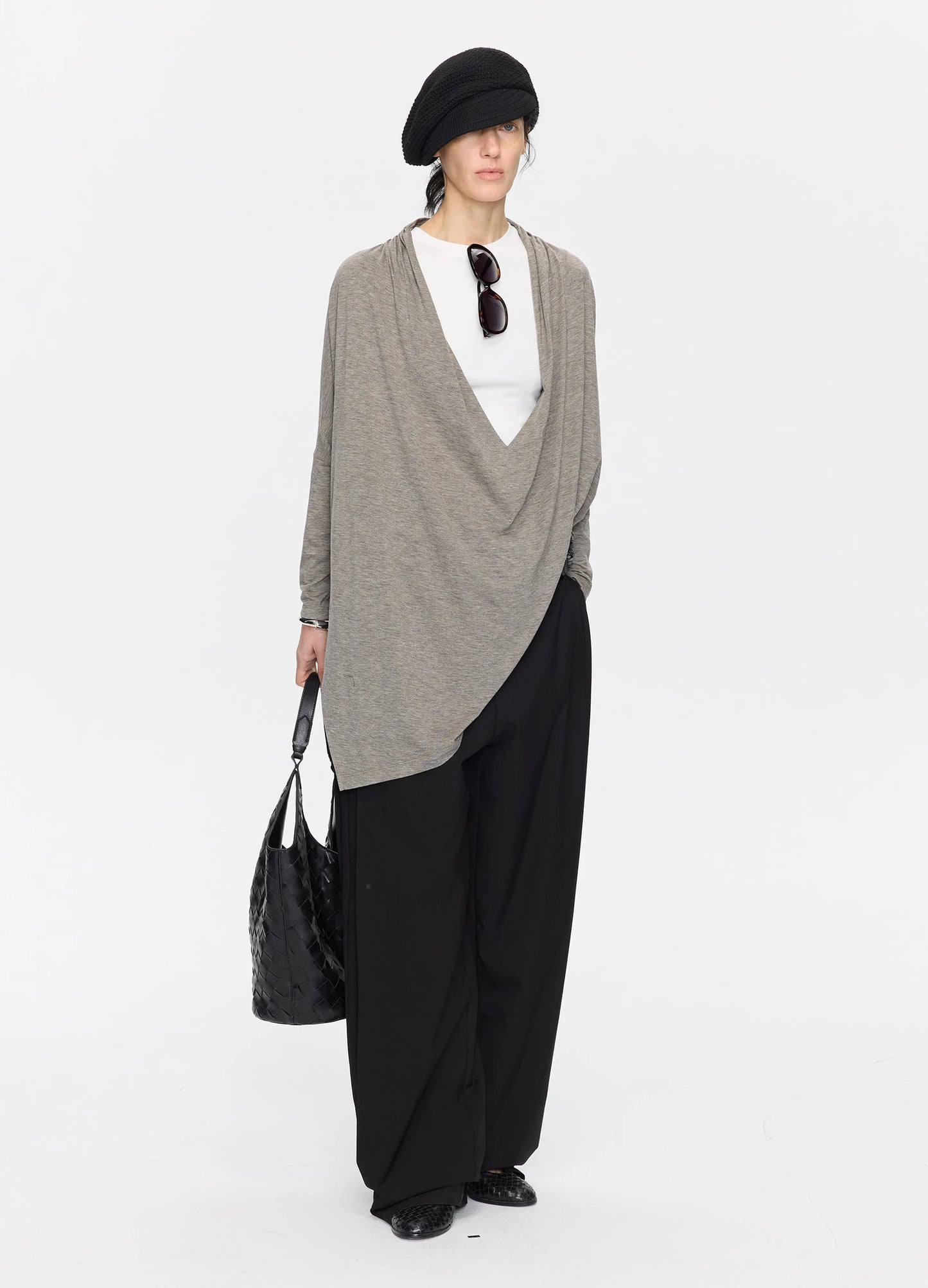 Draped Asymmetric Blouse