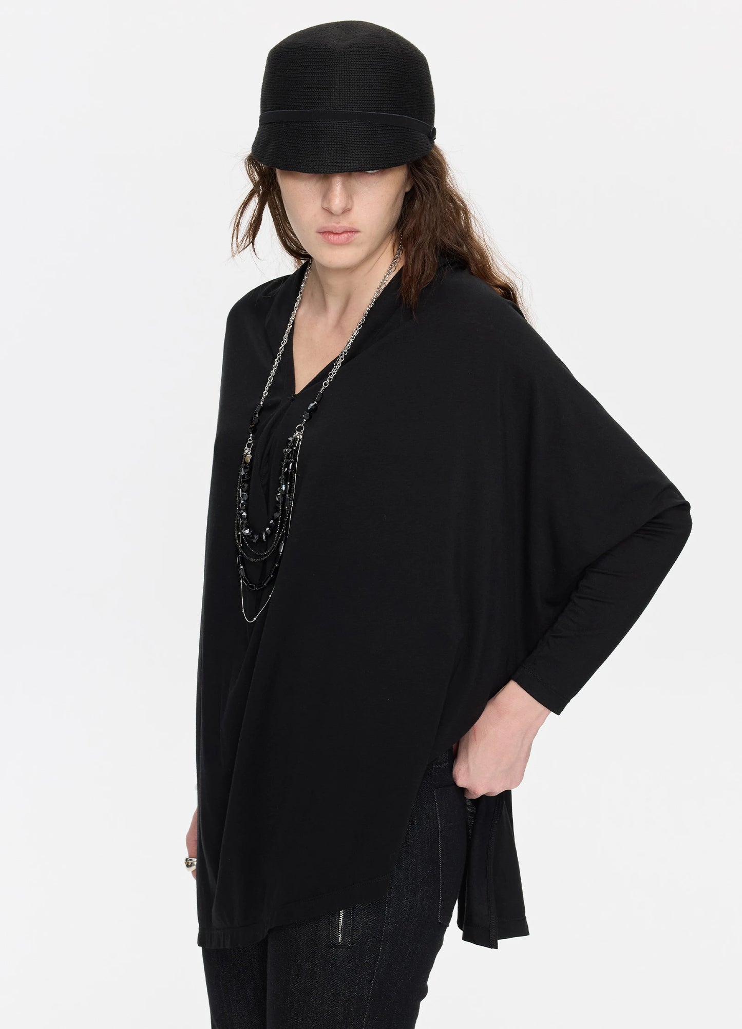 Draped Asymmetric Blouse