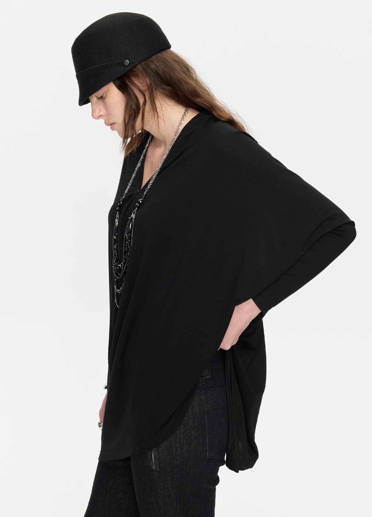Draped Asymmetric Blouse