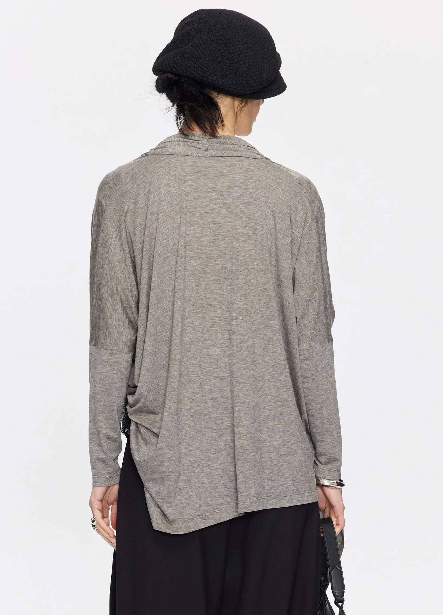 Draped Asymmetric Blouse