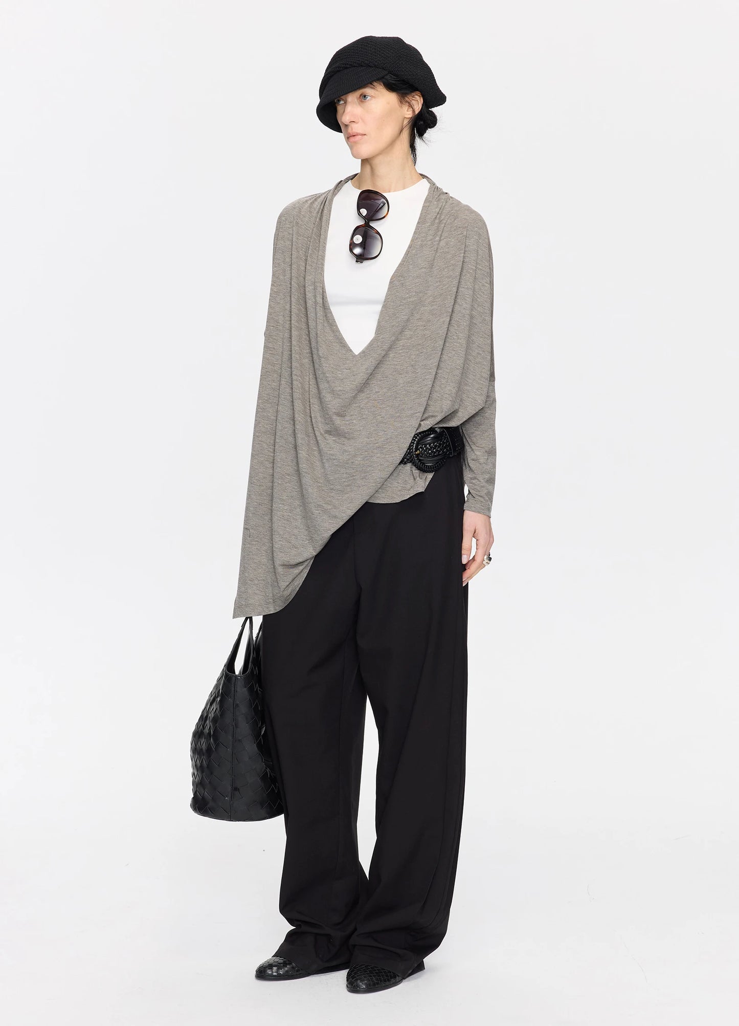 Draped Asymmetric Blouse