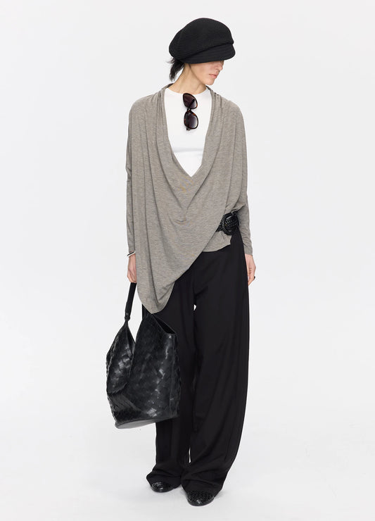 Draped Asymmetric Blouse