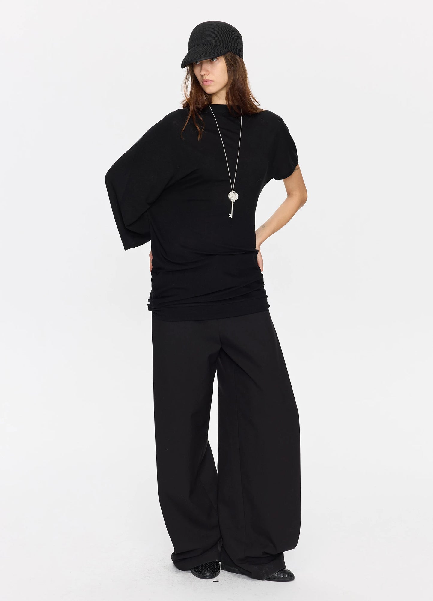 Draped Backless Top