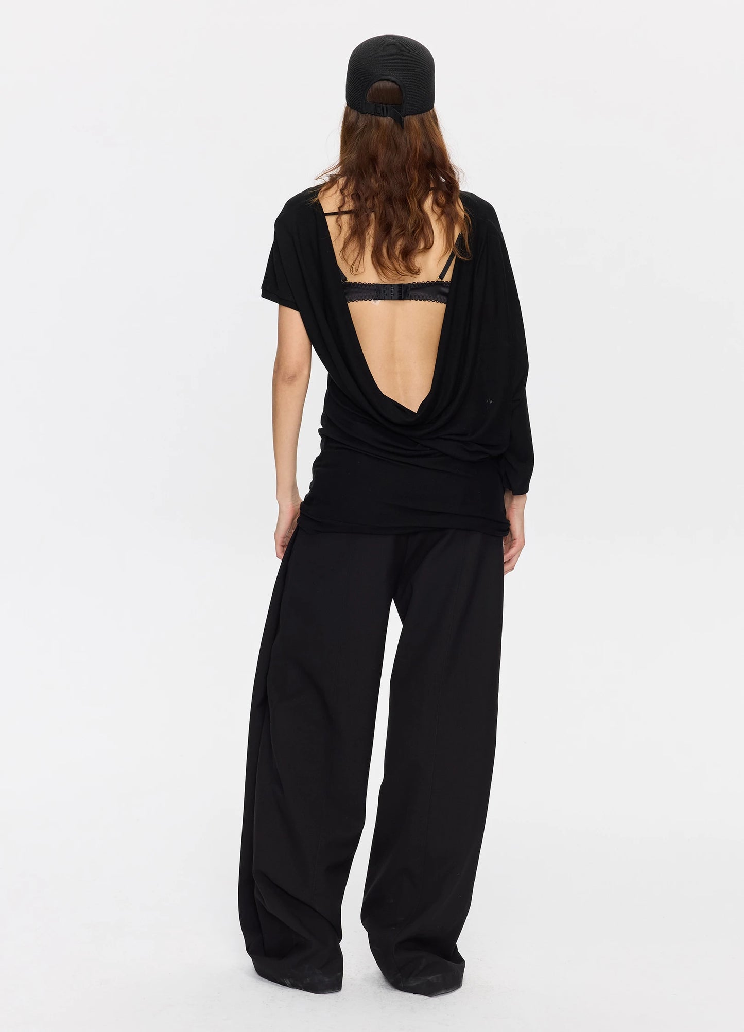 Draped Backless Top