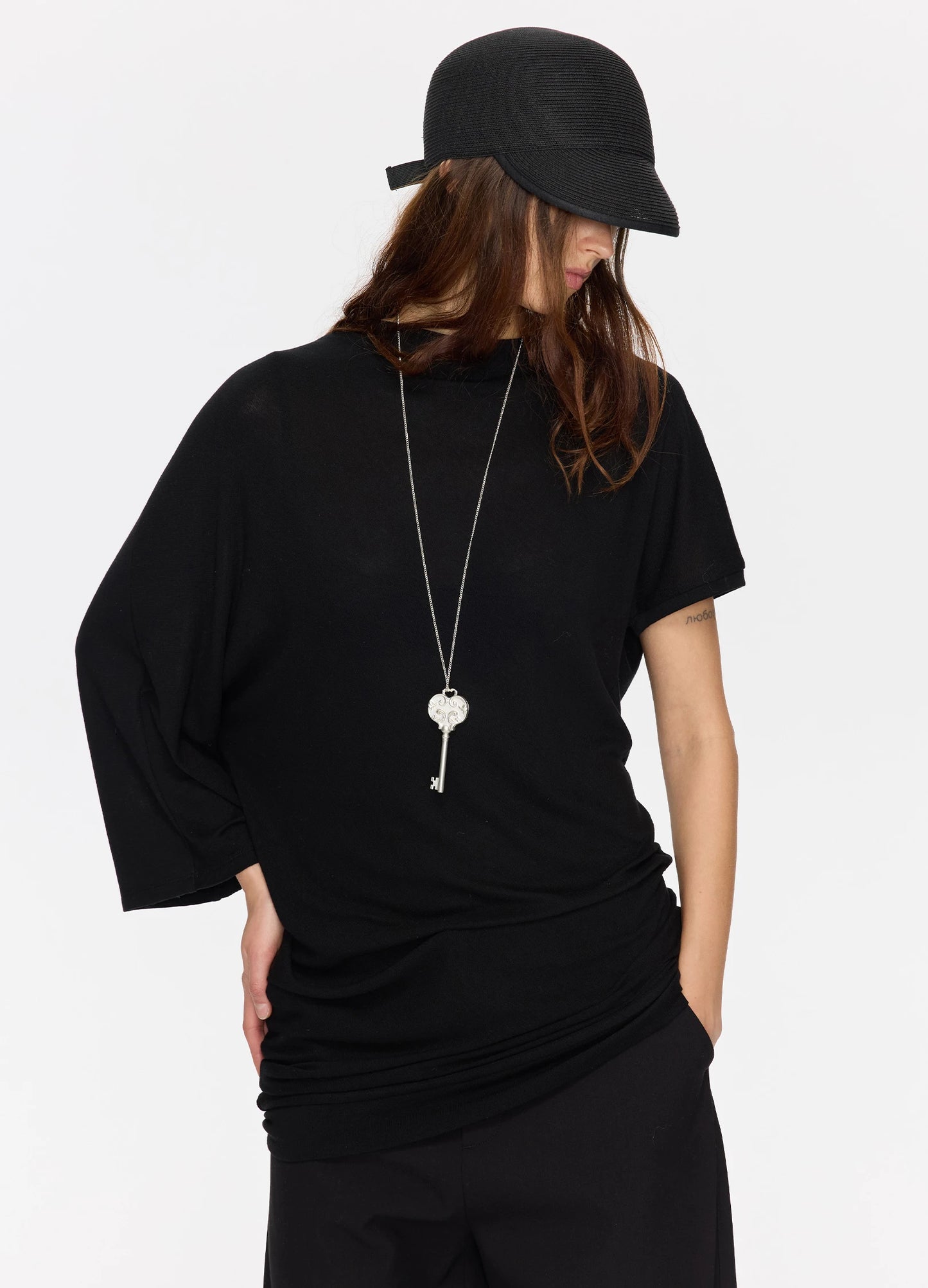 Draped Backless Top