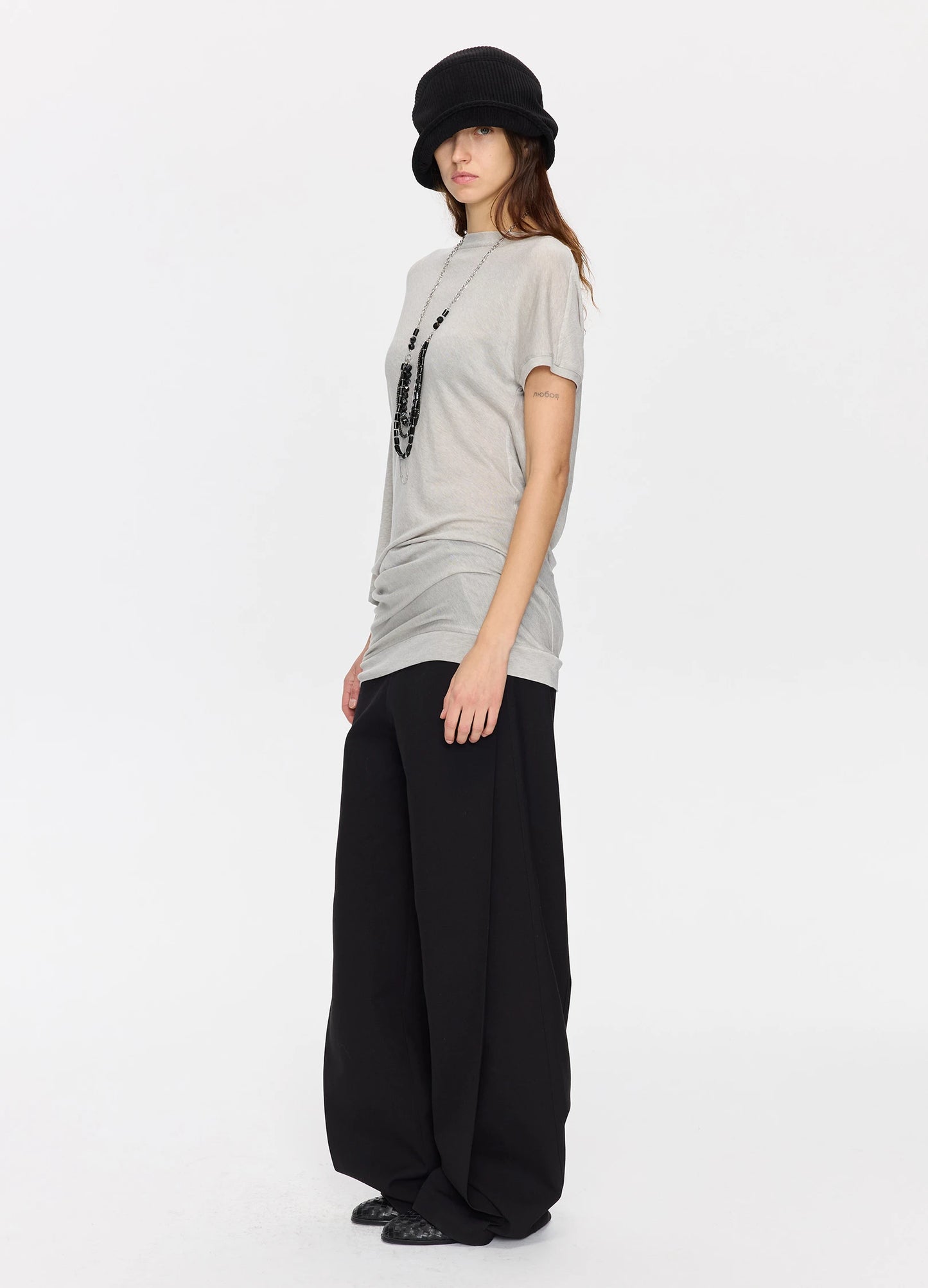 Draped Backless Top