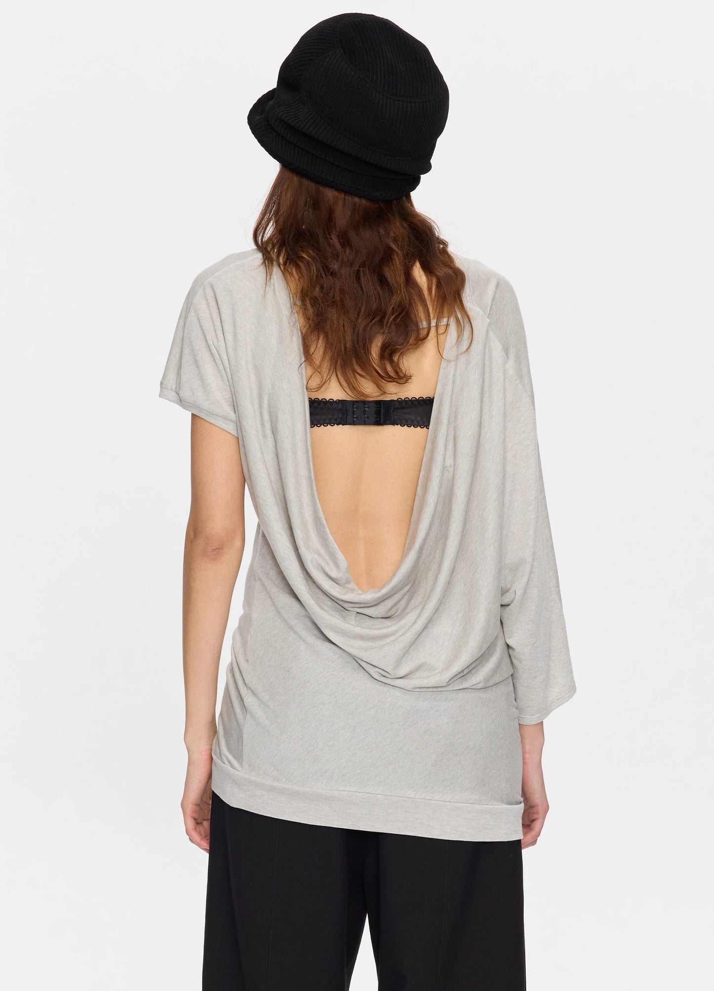Draped Backless Top