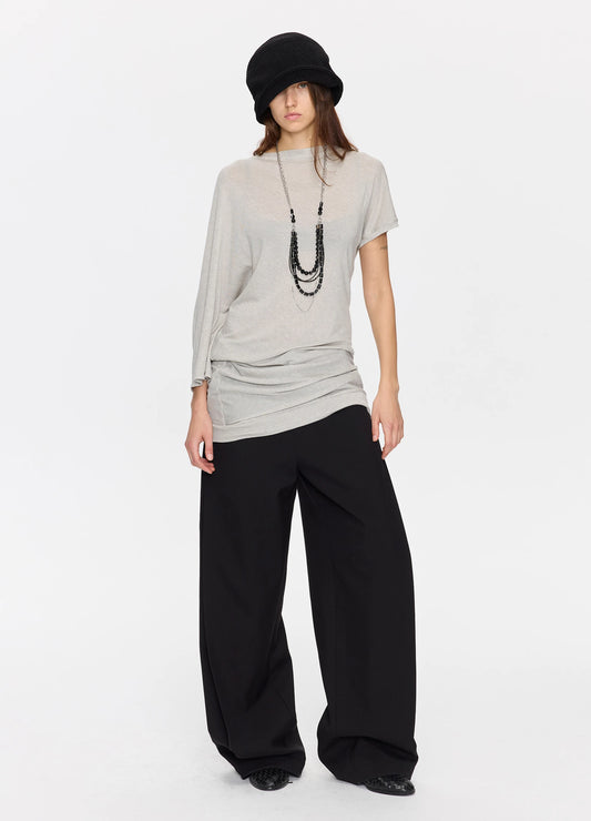 Draped Backless Top