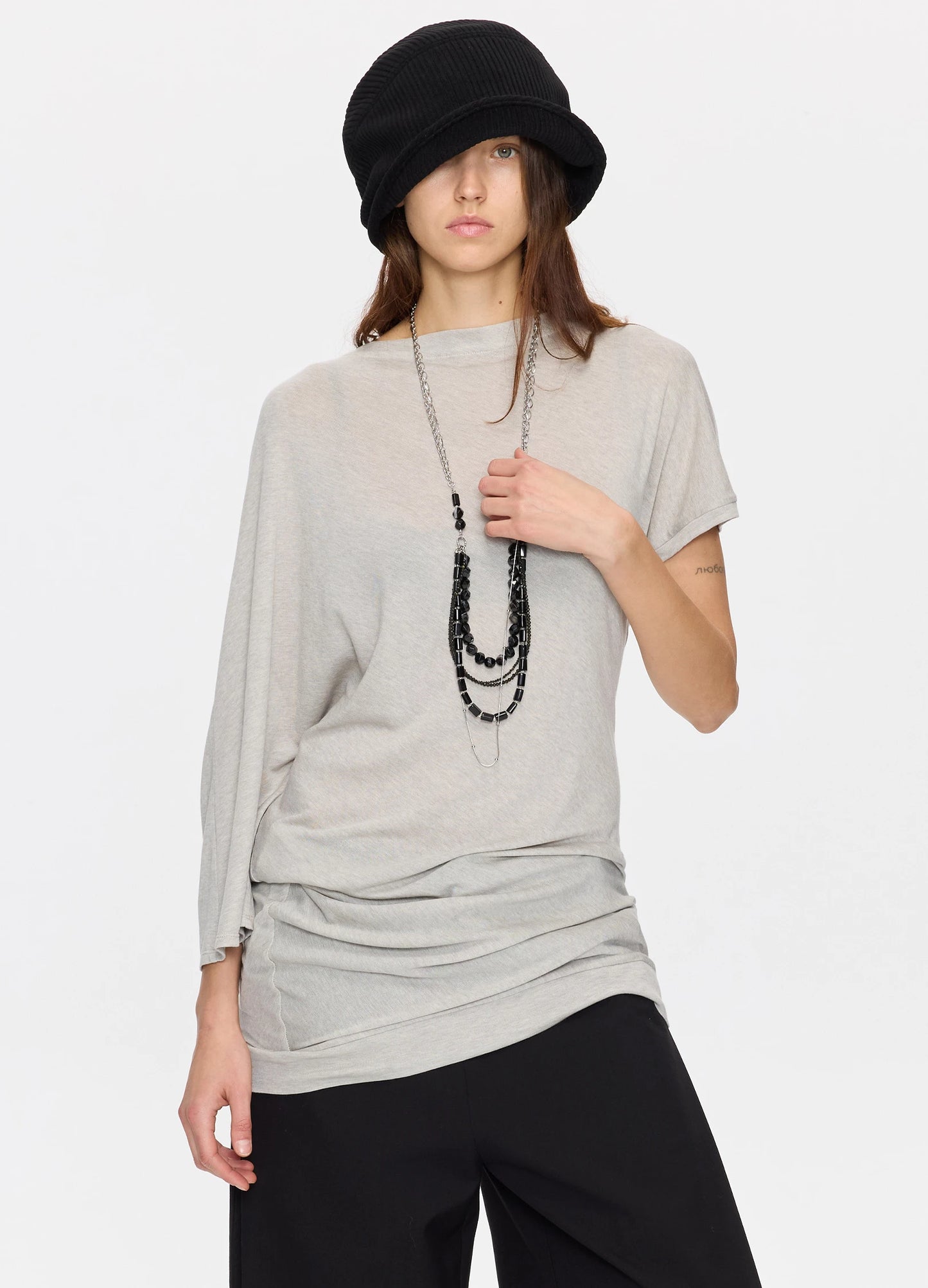 Draped Backless Top