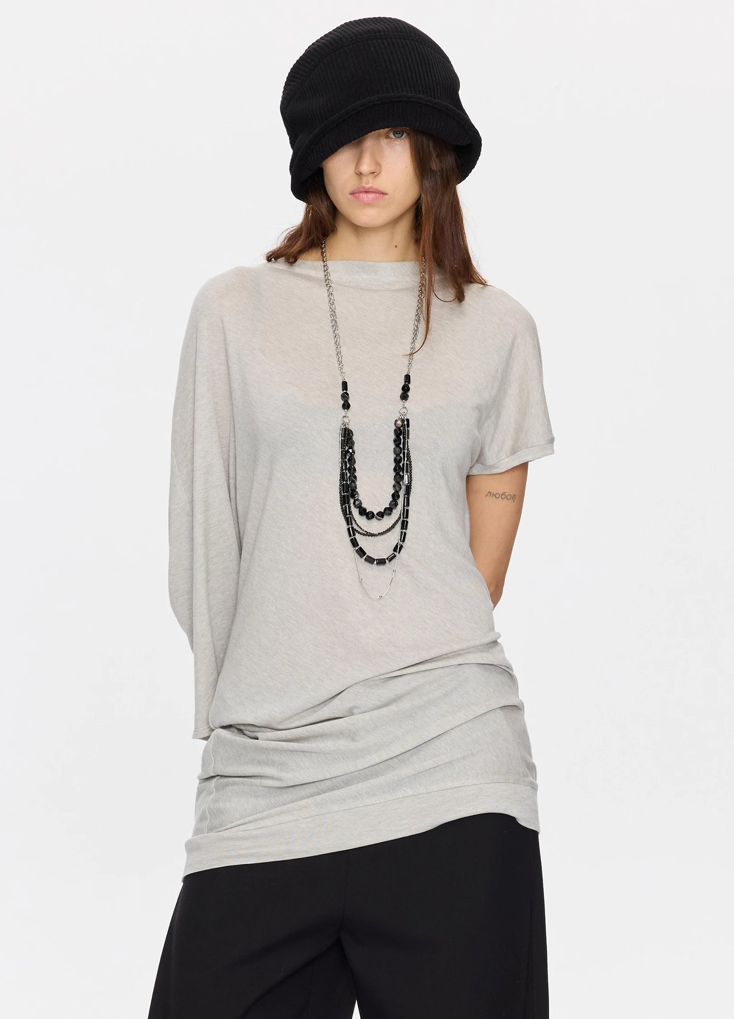 Draped Backless Top