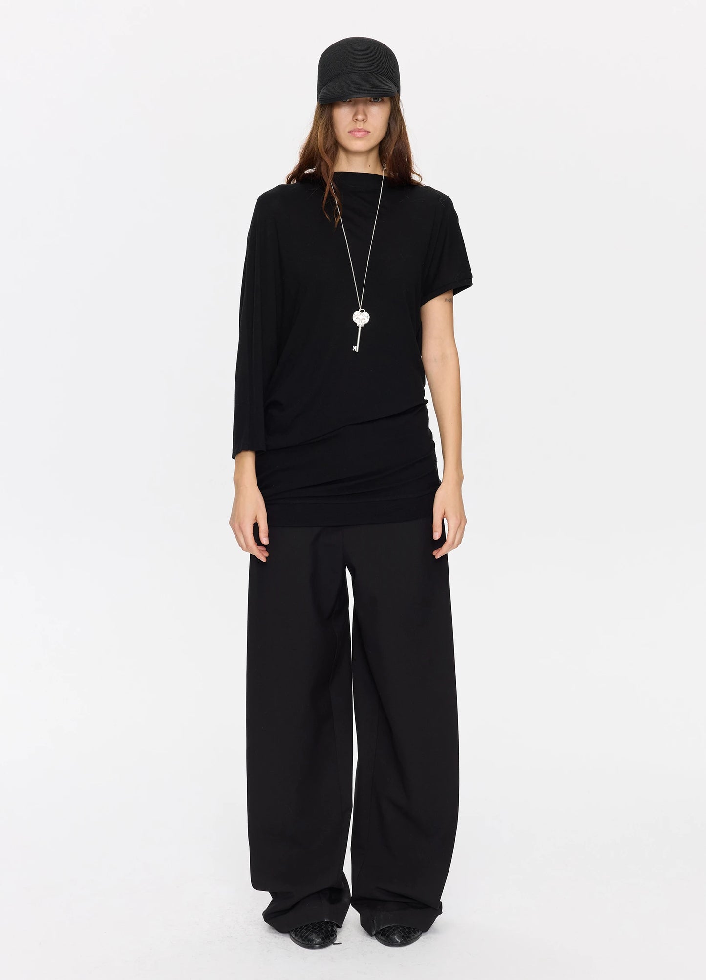 Draped Backless Top