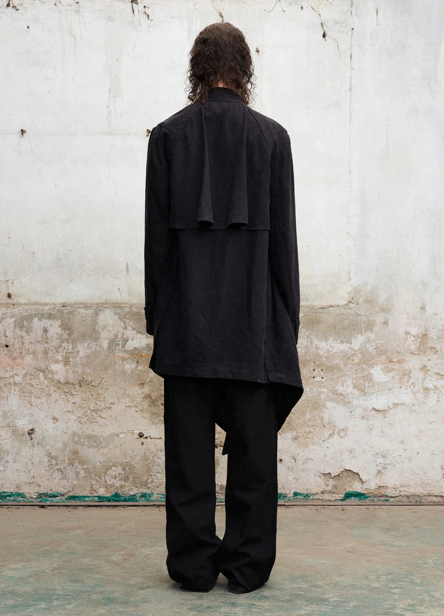 Draped Collar Trench