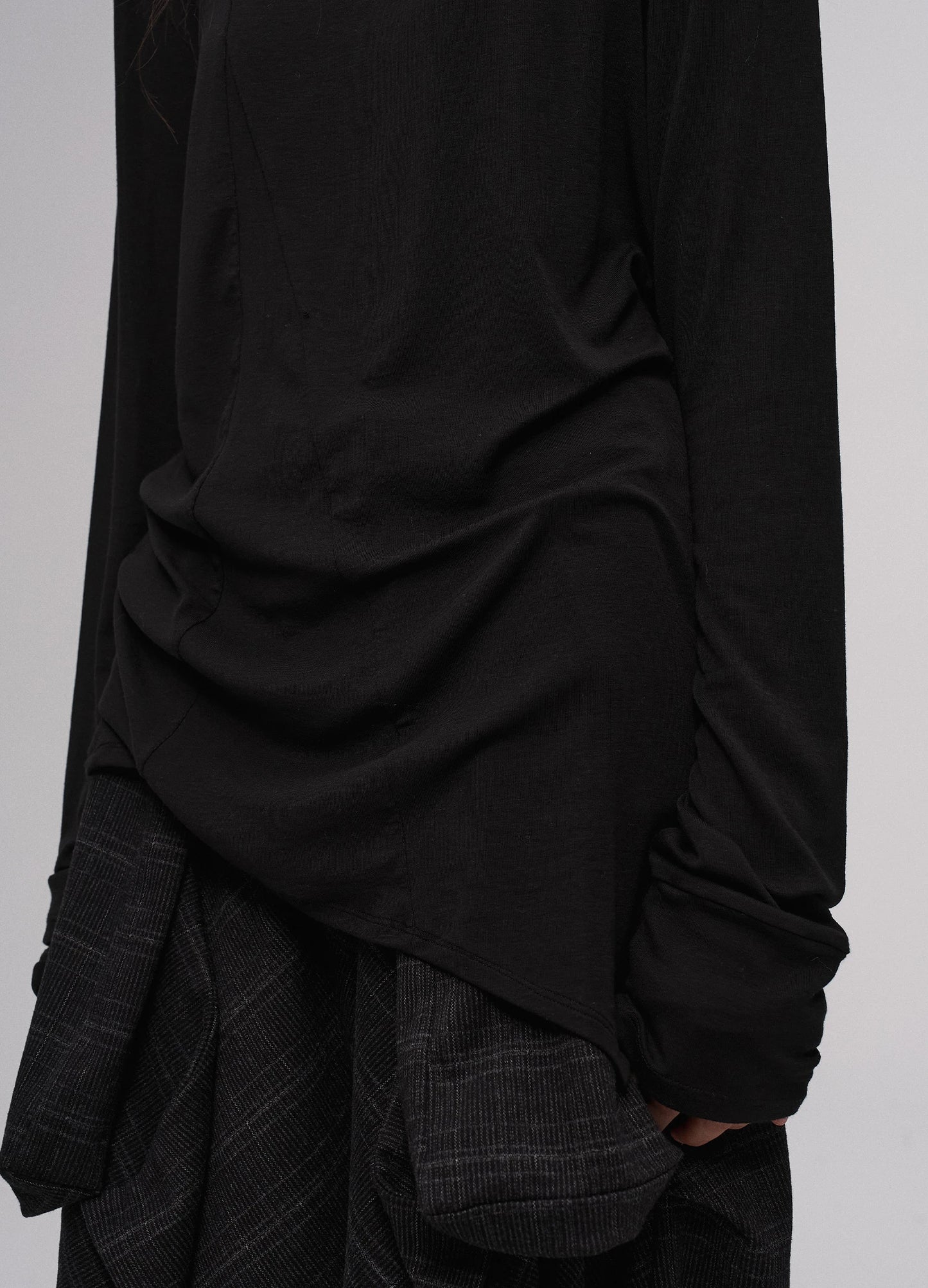 Draped Sleeve Knit