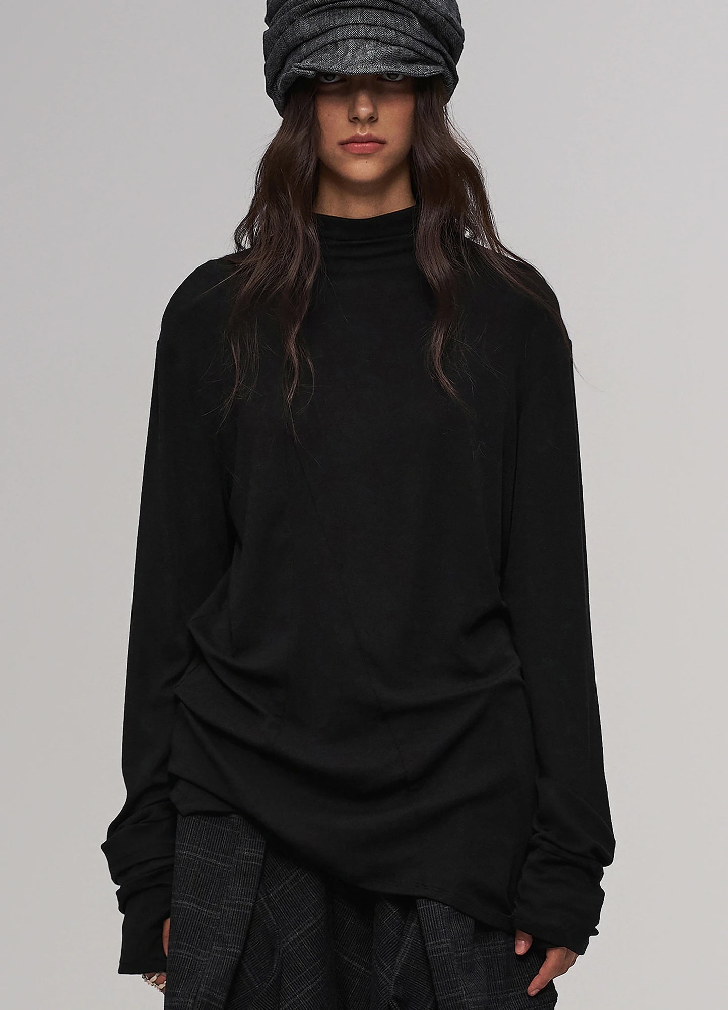 Draped Sleeve Knit
