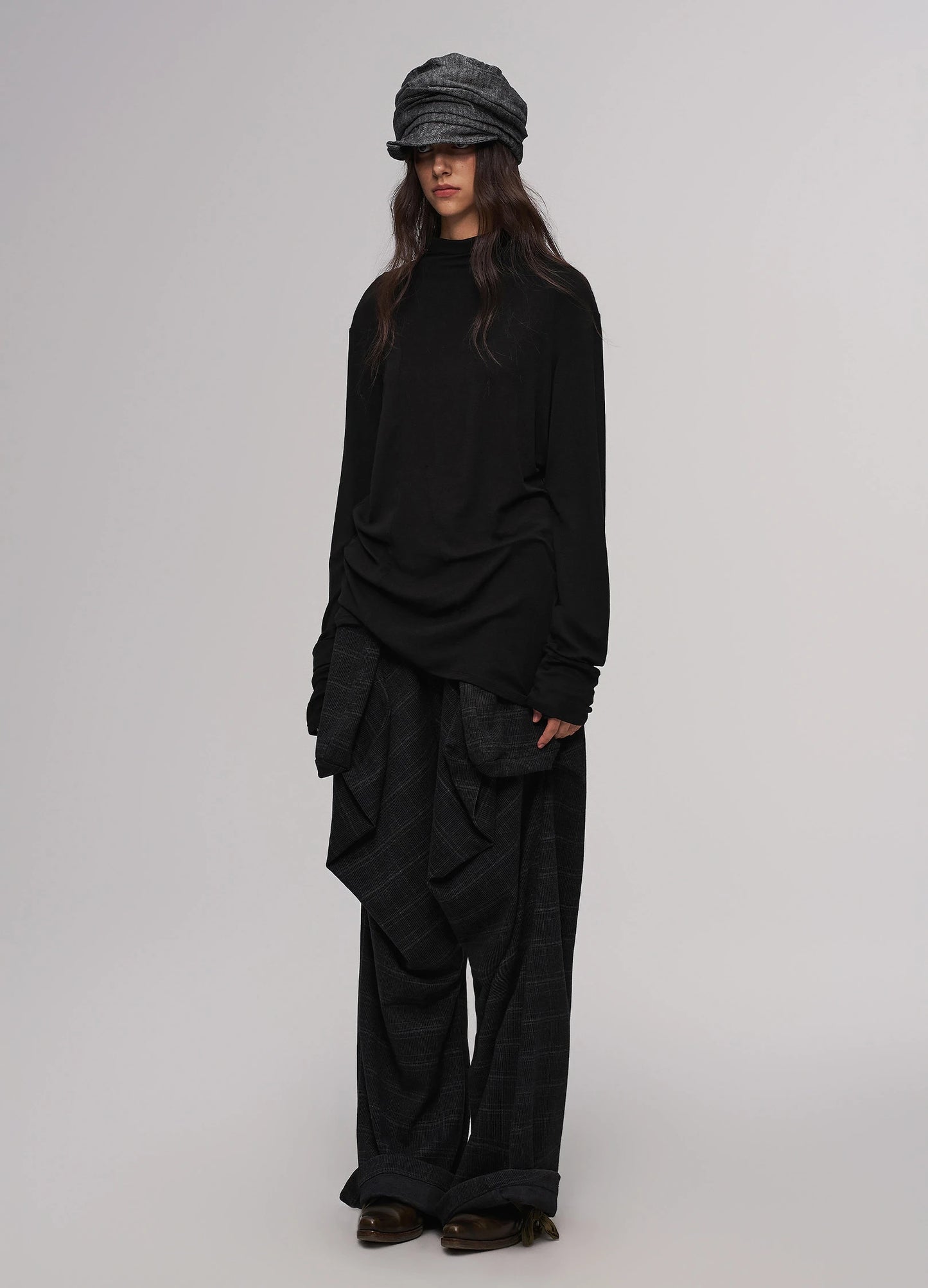 Draped Sleeve Knit
