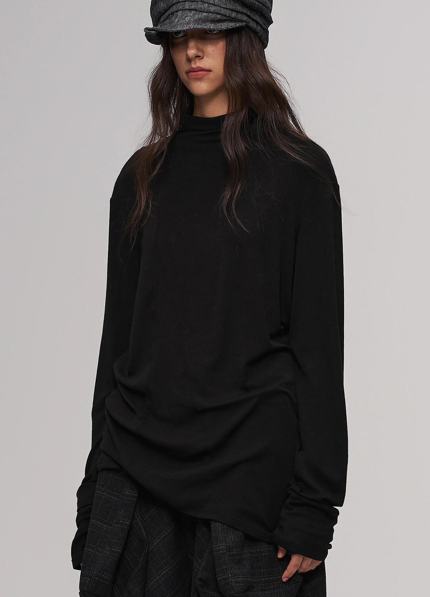 Draped Sleeve Knit