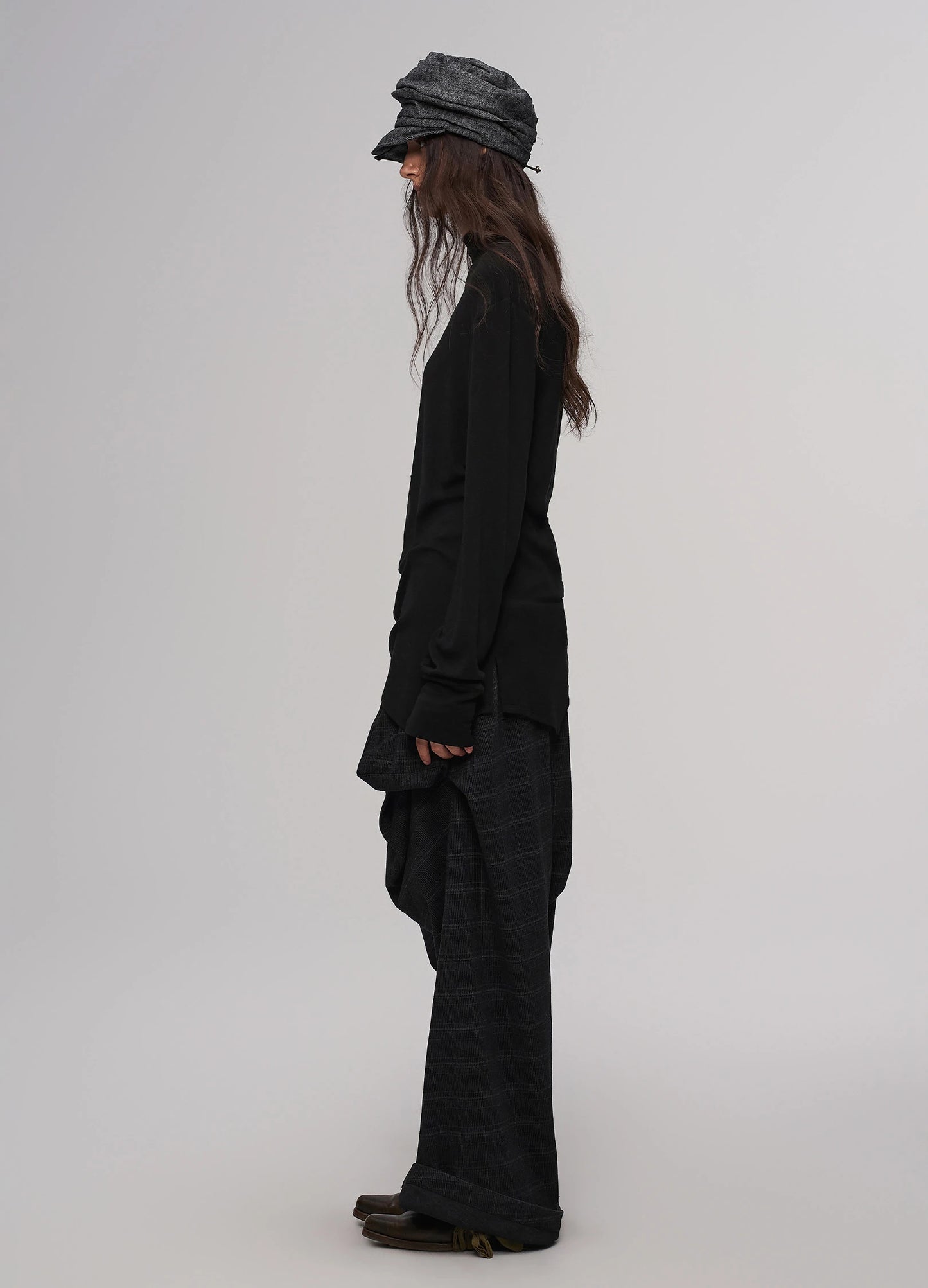 Draped Sleeve Knit