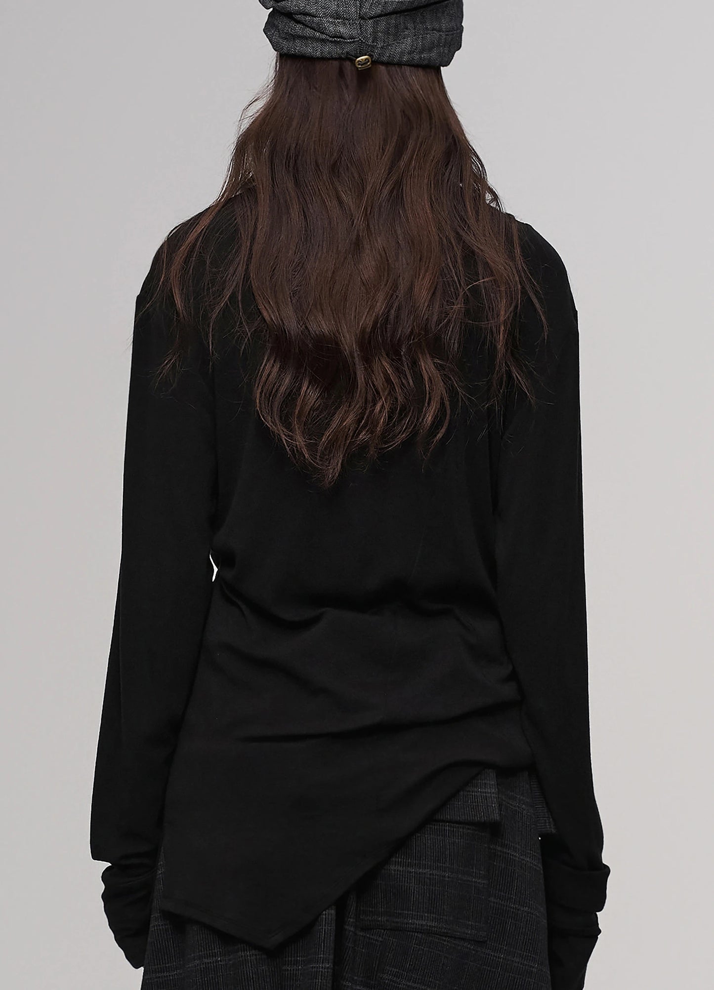 Draped Sleeve Knit