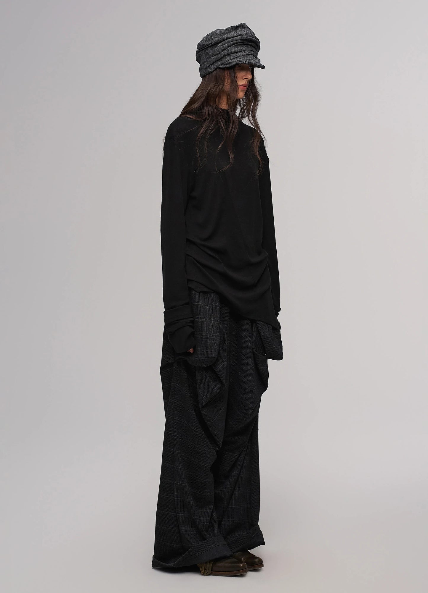 Draped Sleeve Knit