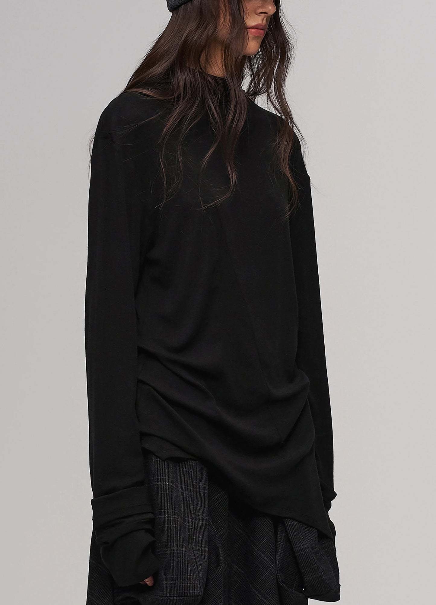 Draped Sleeve Knit