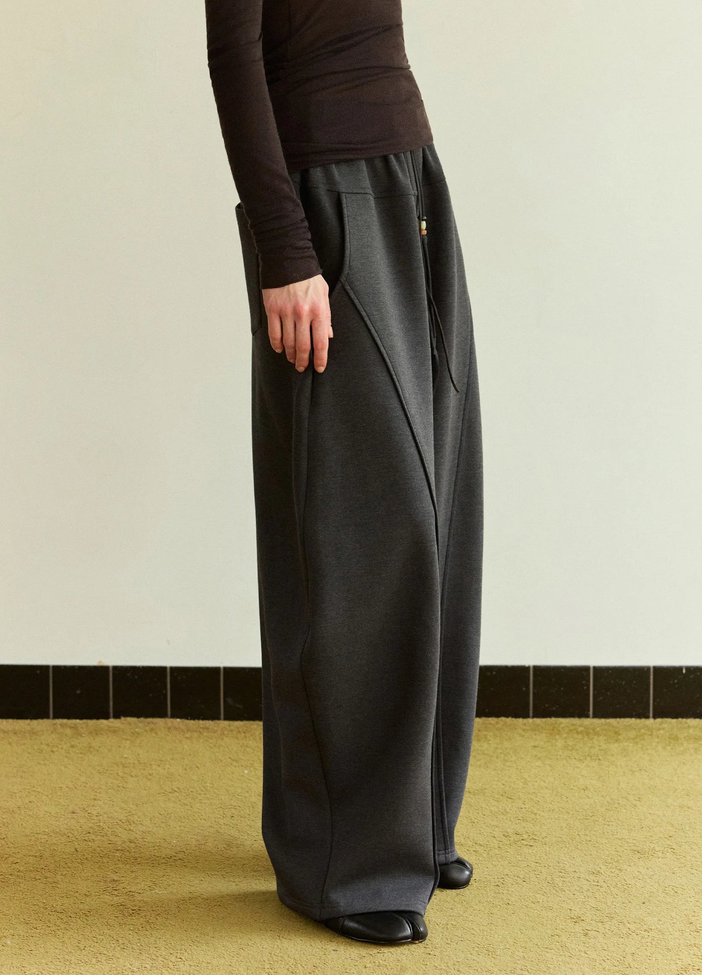 Drawstring Knit Trousers