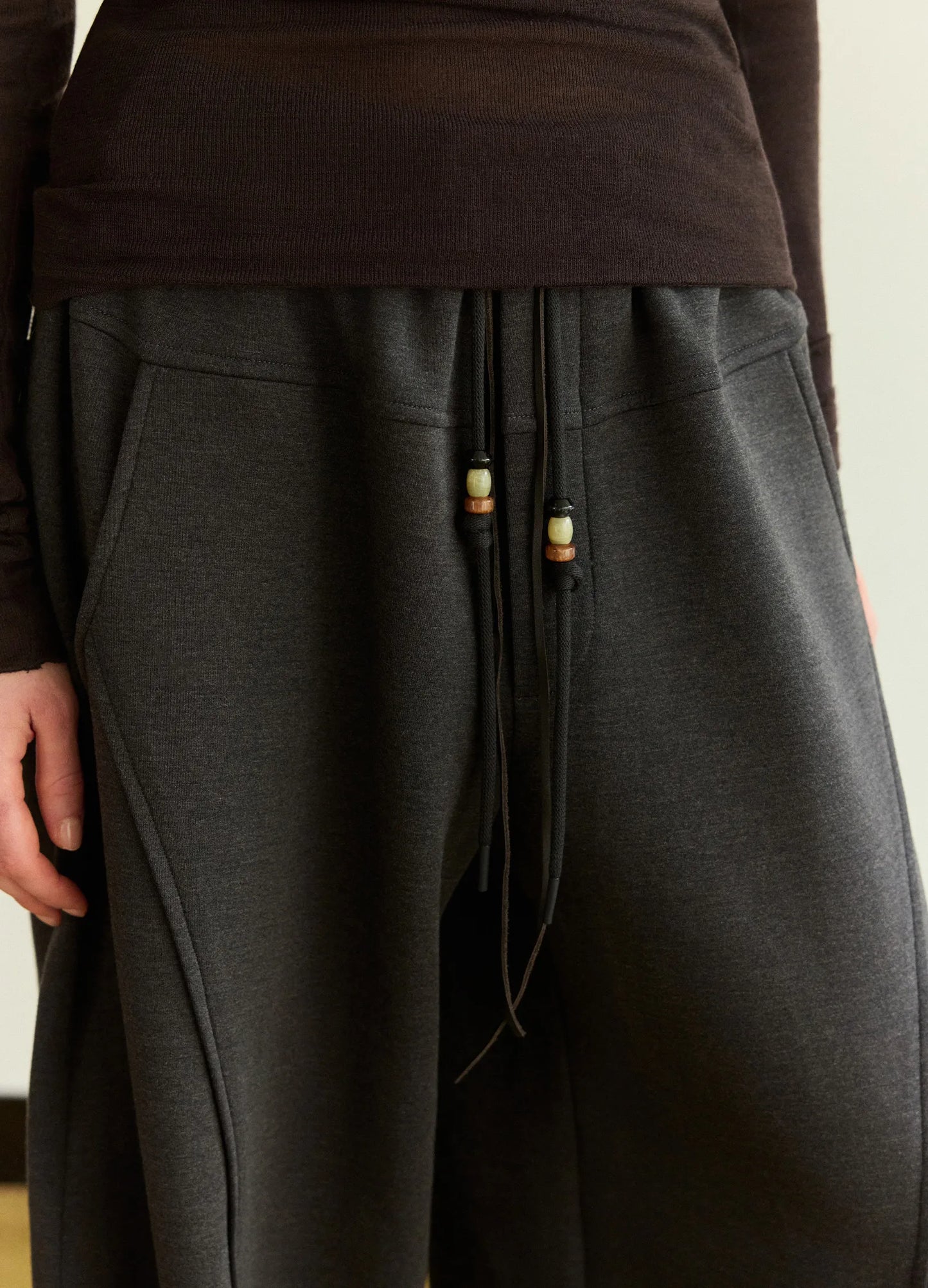 Drawstring Knit Trousers