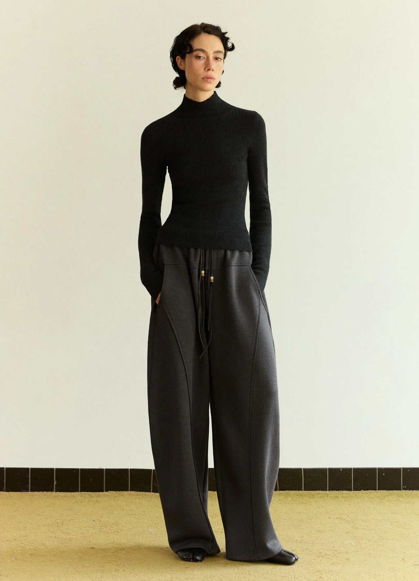 Drawstring Knit Trousers