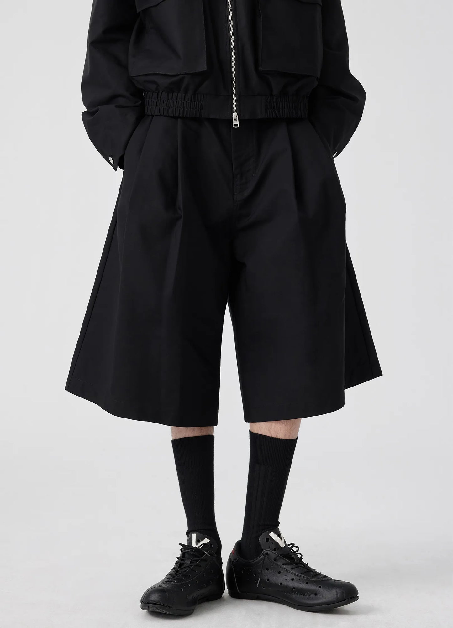Extended Pleated Shorts