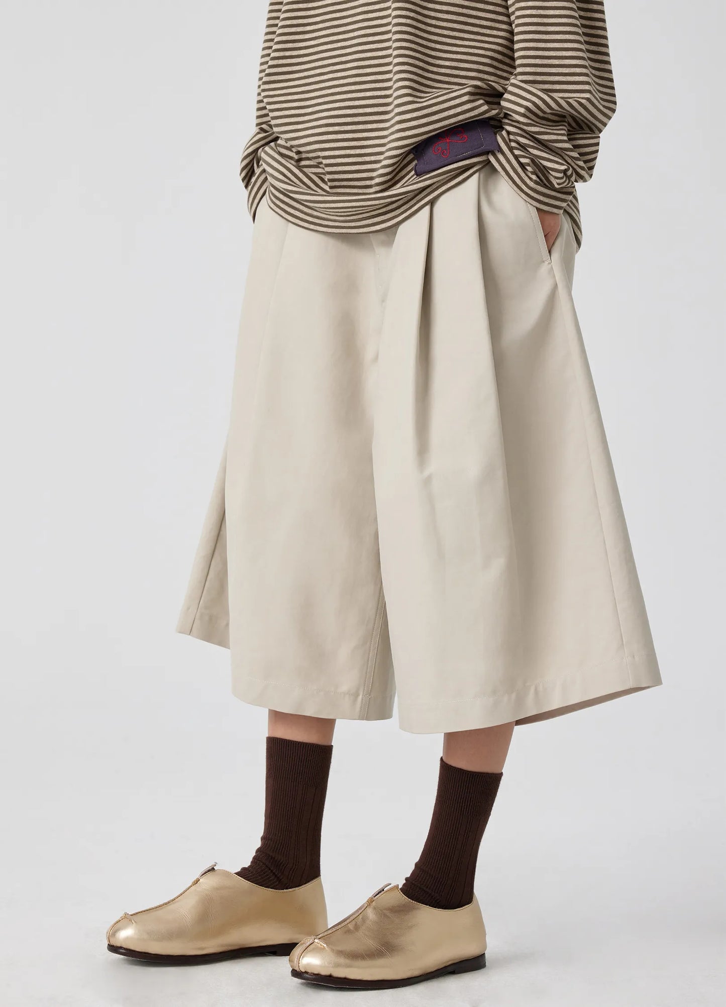 Extended Pleated Shorts