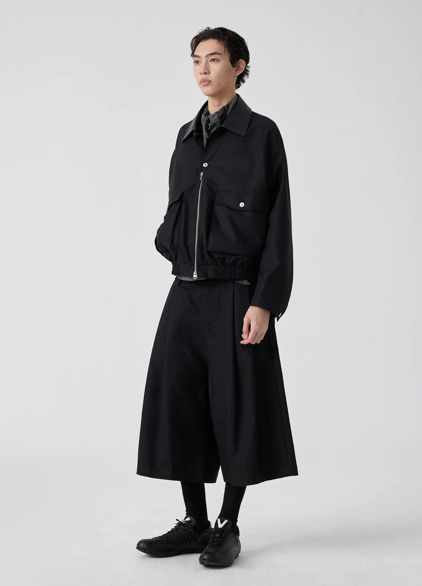 Extended Pleated Shorts