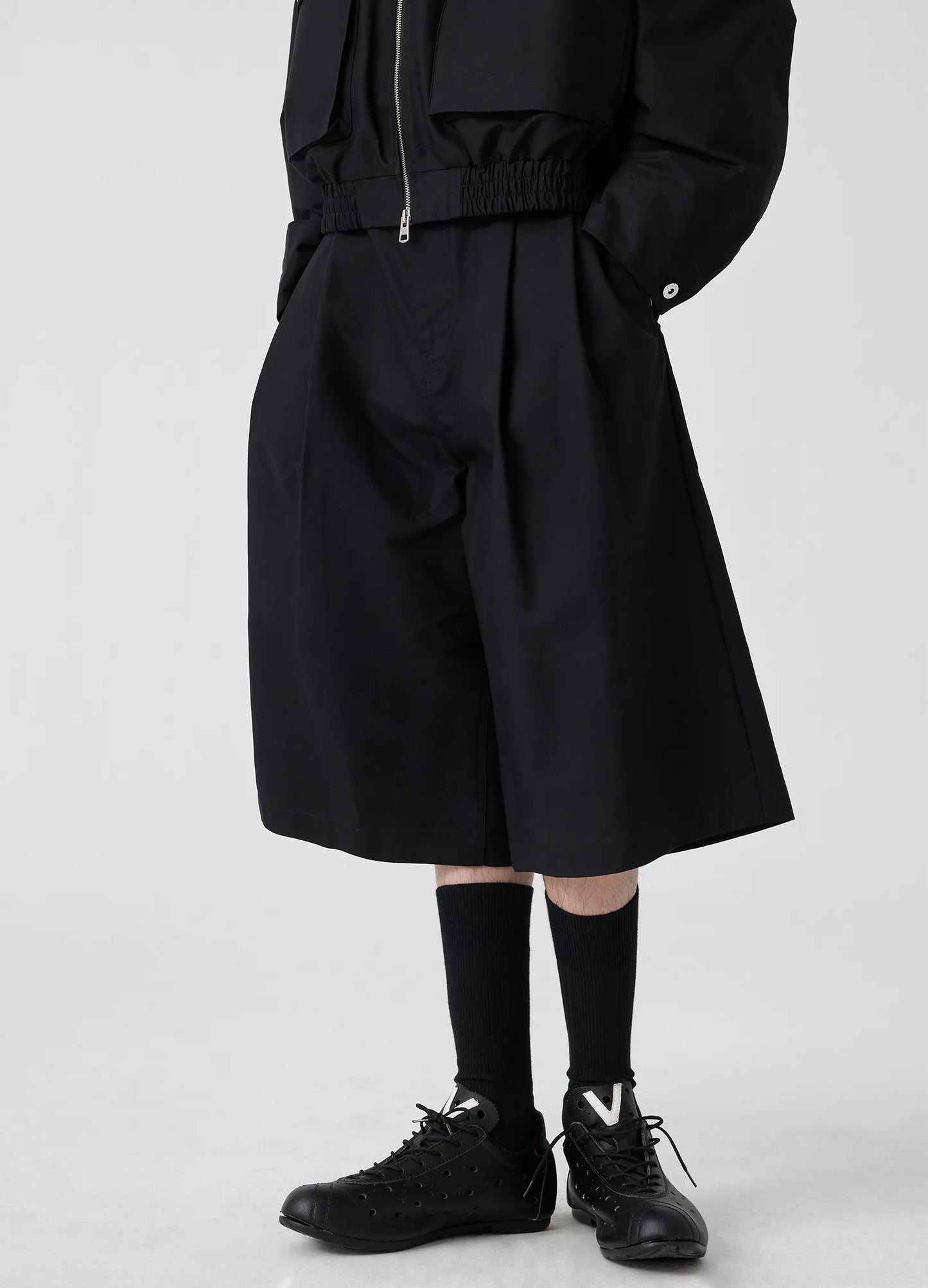 Extended Pleated Shorts