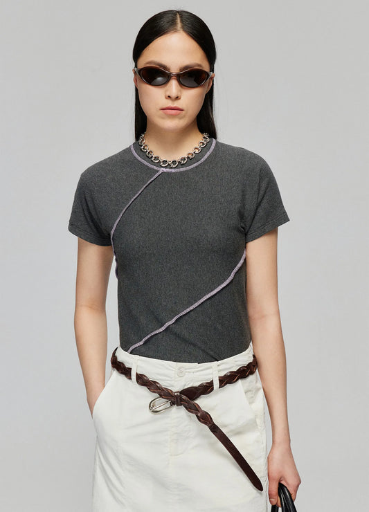 Fitted Ribbed Tee