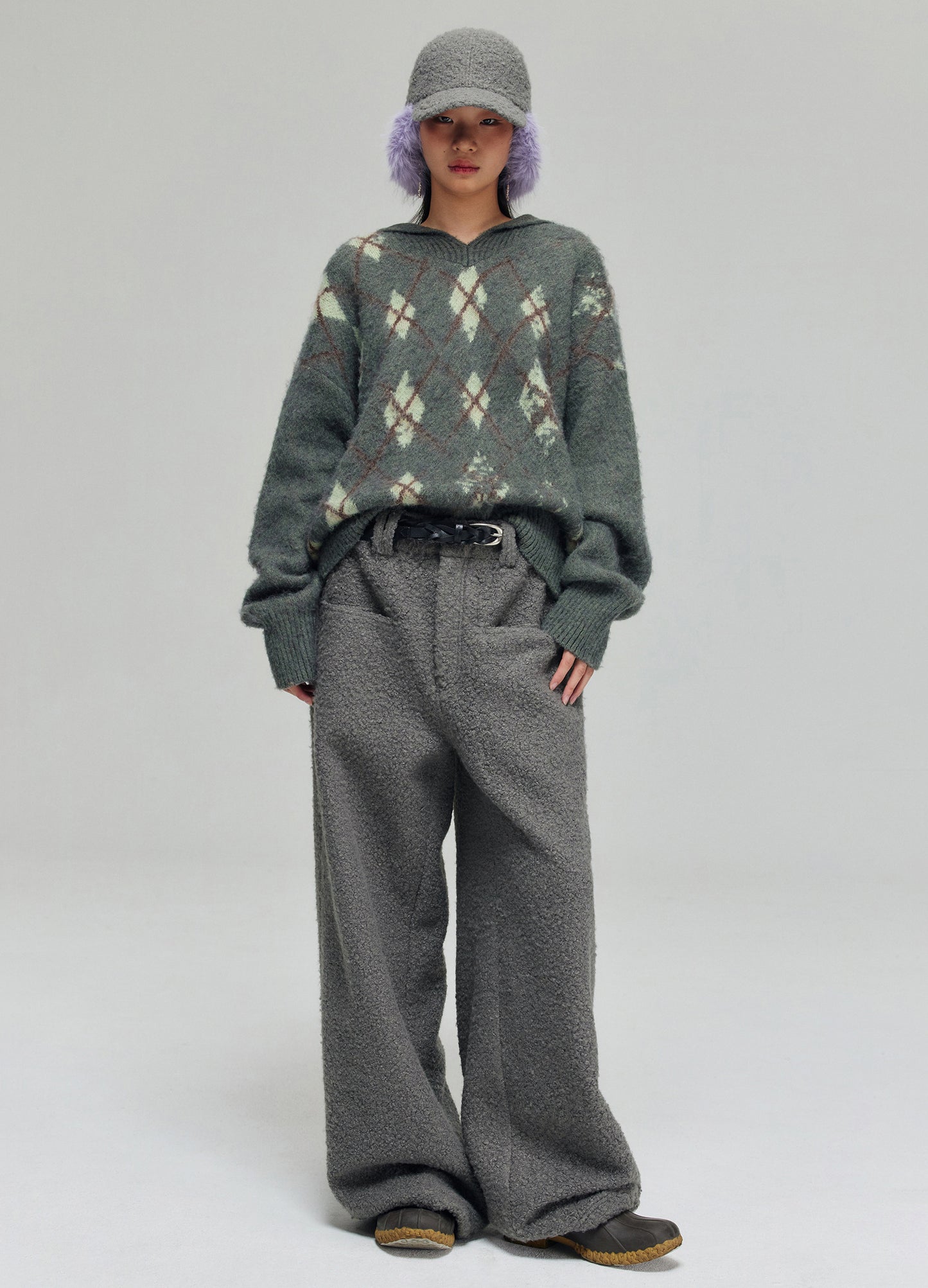 Fleece Wide Leg Trousers