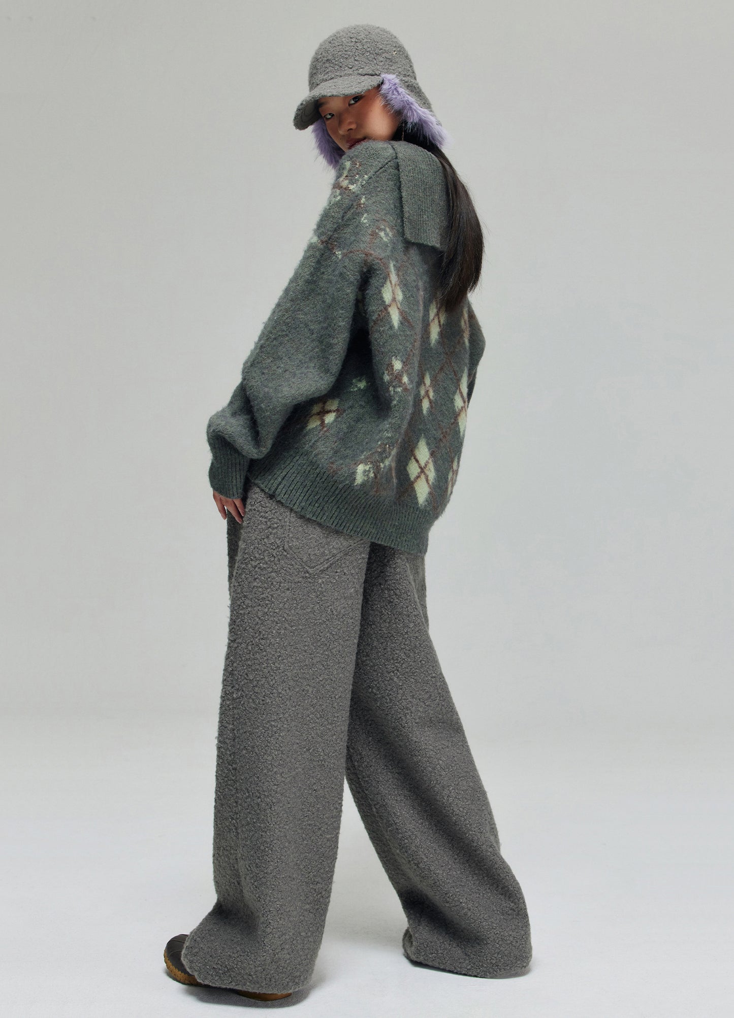 Fleece Wide Leg Trousers